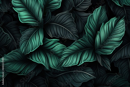 Philodendron Fantasy Tropical Leaves Background Artistry Jungle Oasis Delight Leaves Wallpaper to Enchant