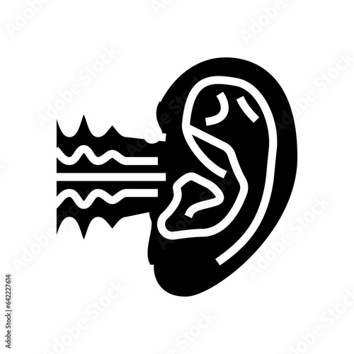 noise reduction audiologist doctor glyph icon vector. noise reduction audiologist doctor sign. isolated symbol illustration