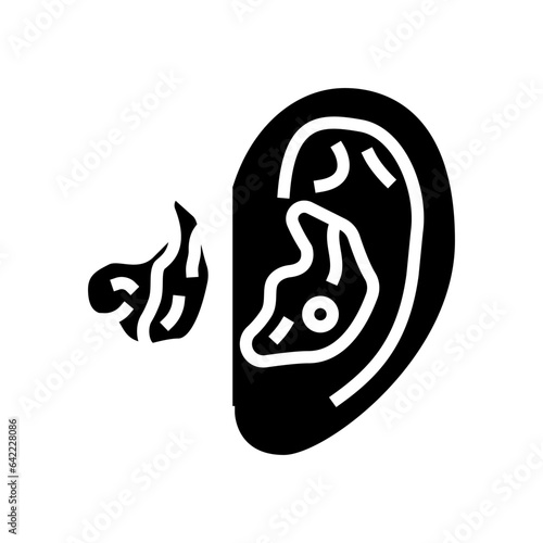 ear mold audiologist doctor glyph icon vector. ear mold audiologist doctor sign. isolated symbol illustration