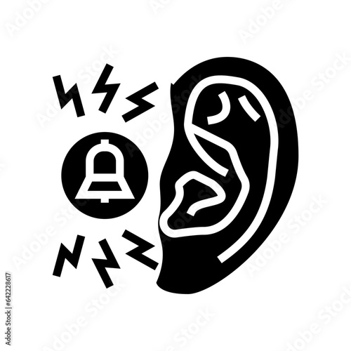 tinnitus relief audiologist doctor glyph icon vector. tinnitus relief audiologist doctor sign. isolated symbol illustration