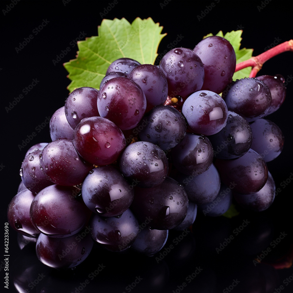 Fototapeta premium A high-definition capturing a picture of a fresh, colorful, and juicy GRAPE, showcasing its natural beauty and deliciousness. 