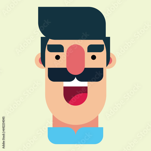 man with long head