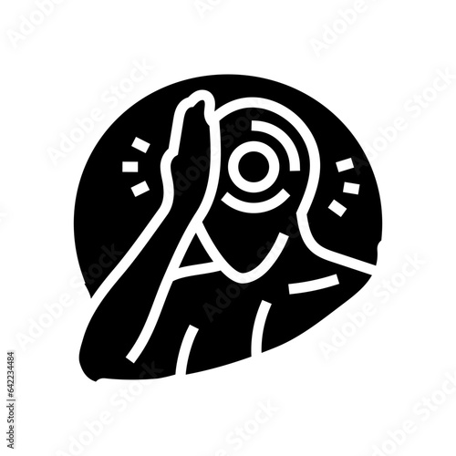 memory loss confusion disease symptom glyph icon vector. memory loss confusion disease symptom sign. isolated symbol illustration