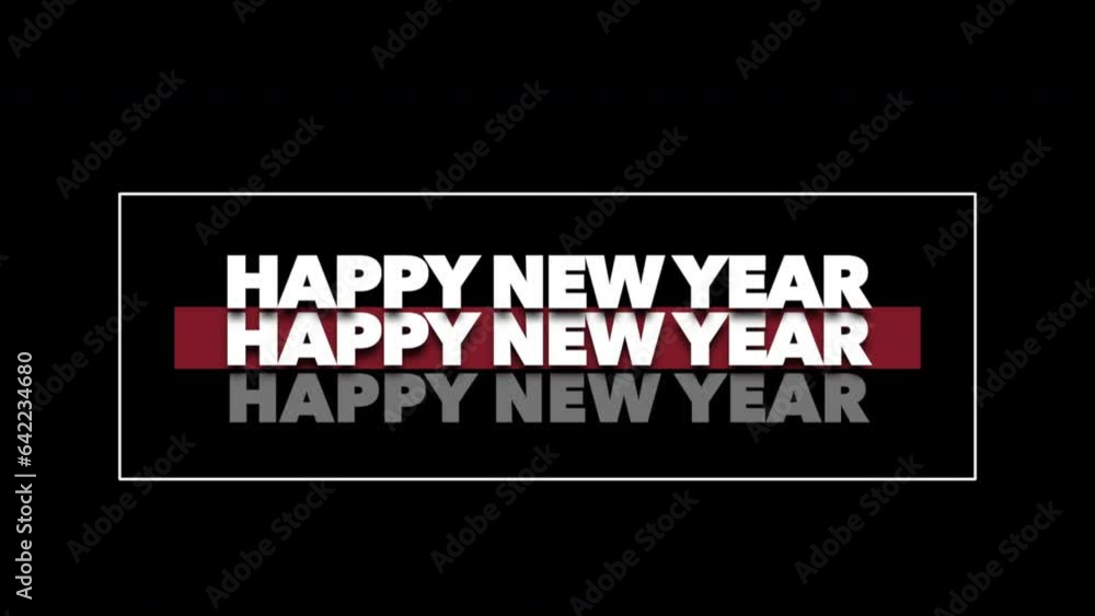 Repeat Happy New Year in frame on black modern gradient, motion abstract winter holidays, minimalism and promo style background Repeat Happy New Year in frame on black modern gradient, motion abstract winter holidays, minimalism and promo style background