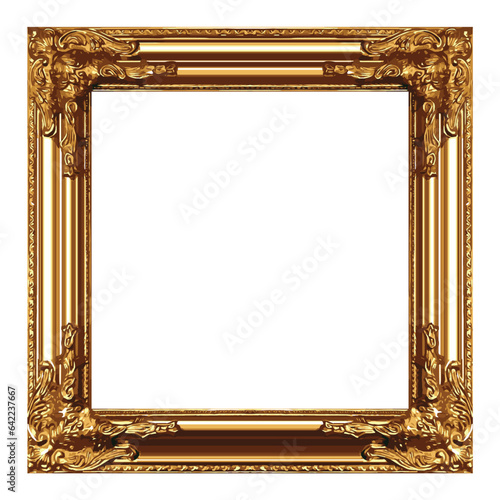 beautiful ornate square gilded picture frame