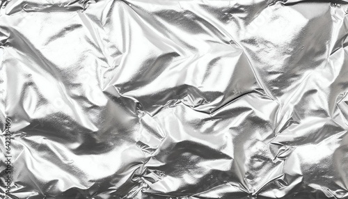 Crumpled Aluminum Foil Creates Textured Background for Creative Projects photo
