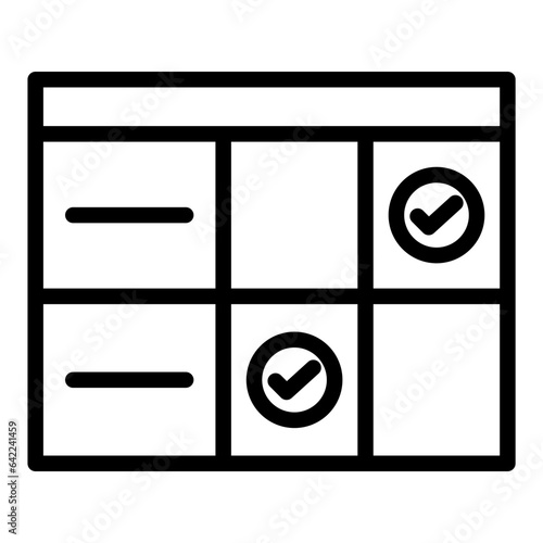 Rubrics Outline Icon