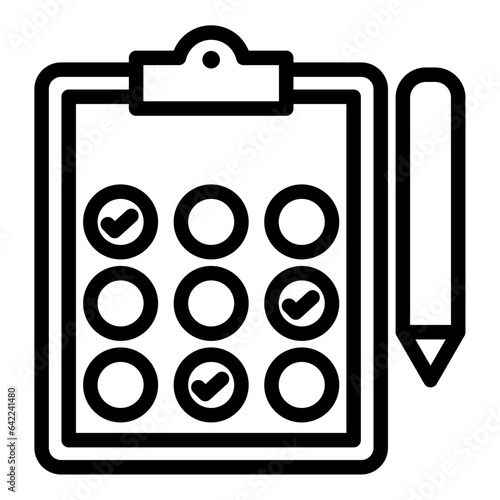 Standardized Test Outline Icon