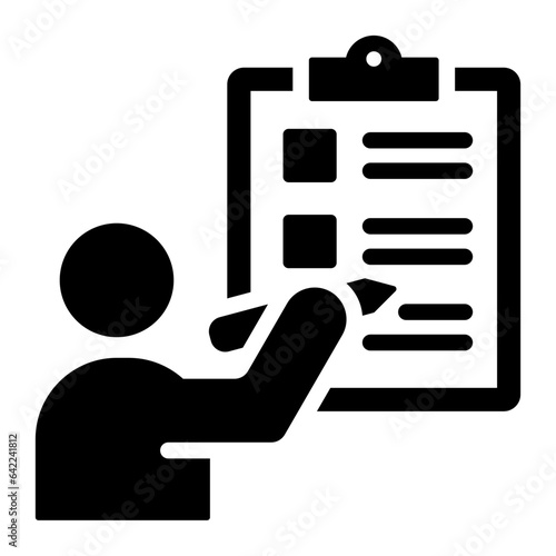 Self Assessment Glyph Icon