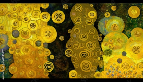 Abstract Background with Water Serpents II by Gustav Klimt: A Mesmerizing Fusion of Art and Nature