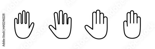 Hand icon vector. hand symbols. palm