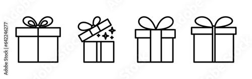 Gift icon vector. gift box icon. birthday gift