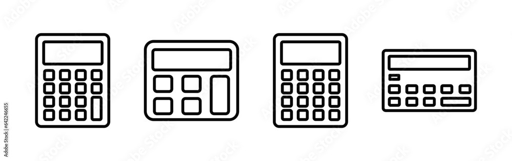 Calculator icon vector. math icon. finances sign Calculator icon vector. math icon. finances sign