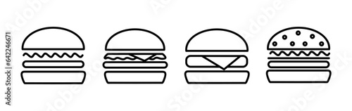 Burger icon vector. hamburger logo icon. fast food icon