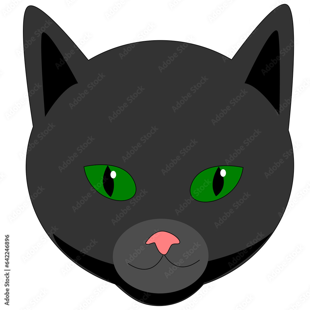 black cat cartoon