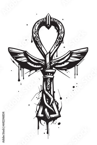 Ancient Egyptian Ankh Icon Vector