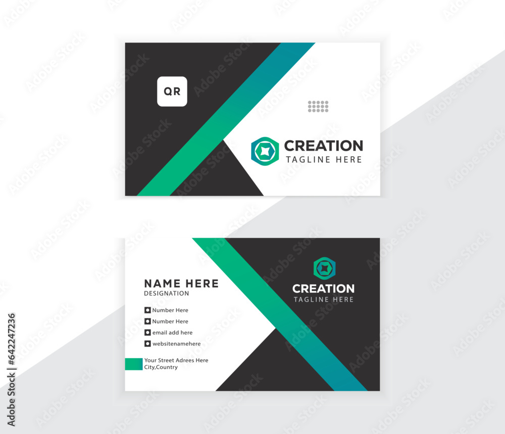 Professional business card design. business card. Minimal Individual Business Card Layout