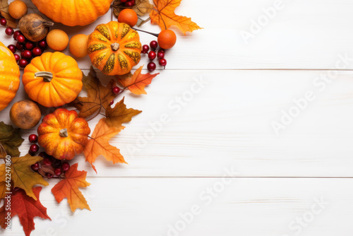 Autumn-Themed Background  A Picturesque Seasonal Setting. Generative AI