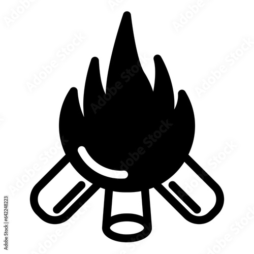 firewood icon solid style vector