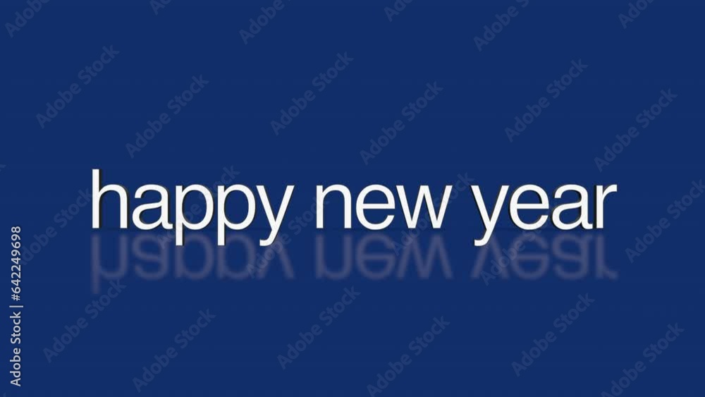 Rolling Happy New Year text on blue gradient, motion abstract business, modern, promo and holidays style background Rolling Happy New Year text on blue gradient, motion abstract business, modern, promo and holidays style background