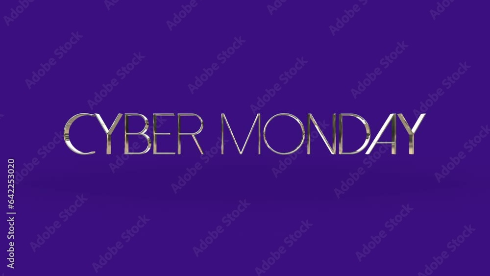 Elegance Cyber Monday text on purple gradient, motion abstract business, modern, promo and holidays style background Elegance Cyber Monday text on purple gradient, motion abstract business, modern, promo and holidays style background
