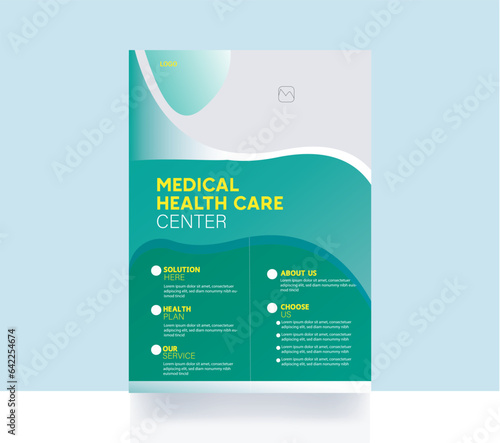 Modern Medical Healthcare business flyer poster layout brochure poster health medical hospital template 