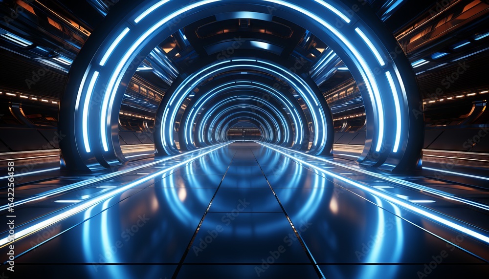 Corridor Hallway Hangar Garage 3D Rendering Illustration Sci Fi Futuristic Alien Spaceship Corridor Hallway Hangar Garage 3D Rendering Illustration Sci Fi Futuristic Alien Spaceship