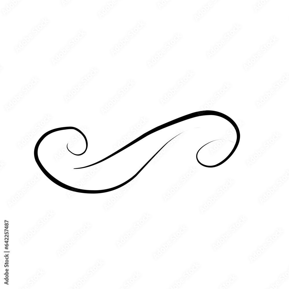 Ornamental curls, swirls divider and filigree ornaments vector illustration Ornamental curls, swirls divider and filigree ornaments vector illustration