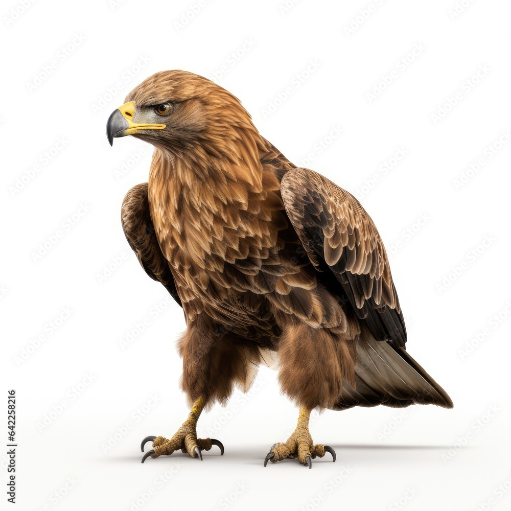 Eagle in white background, AI generated Image Eagle in white background, AI generated Image