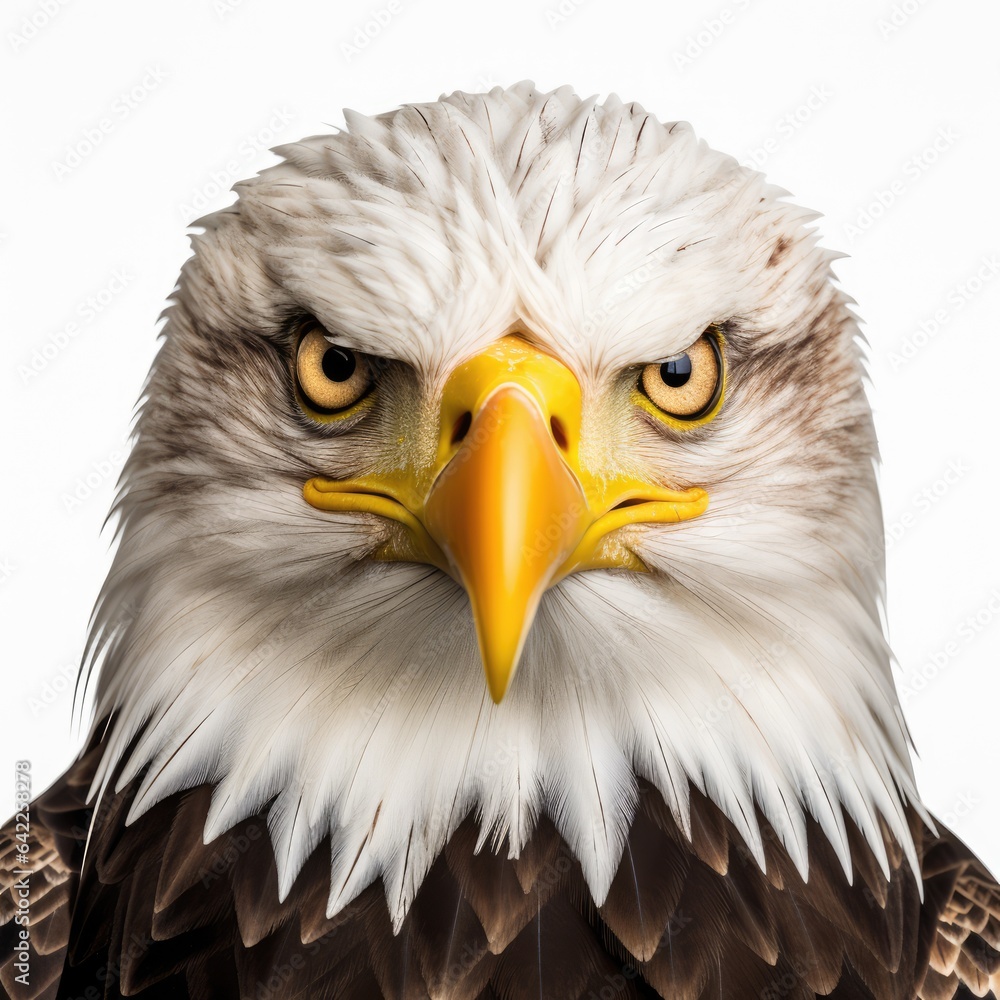 Obraz premium Eagle in white background, AI generated Image