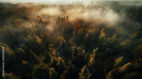 Forest view from above  AI generated Image
