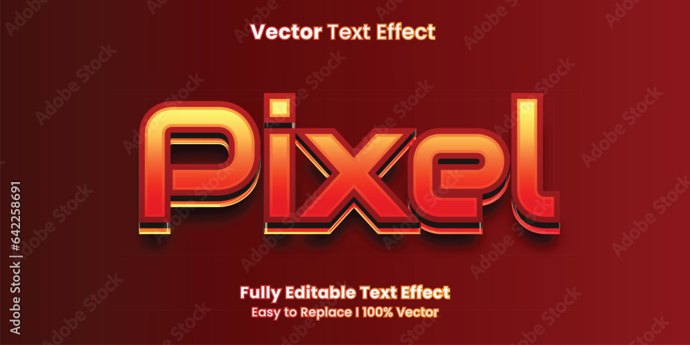 vector retro editable text effect