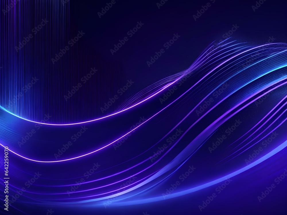Dark abstract background with glowing wave. , created by ai generated Dark abstract background with glowing wave. , created by ai generated