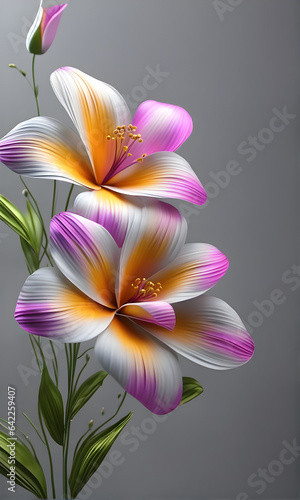 Crafting Beautiful Flower Ribbon Artistry. Generative AI 