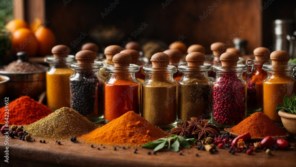 Spice Sensation: A Flavorful Array of Kitchen Spices Spice Sensation: A Flavorful Array of Kitchen Spices