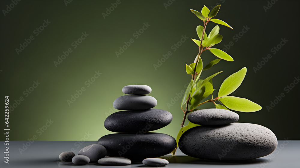 A close up of an organized stack of stones. Generative AI A close up of an organized stack of stones. Generative AI