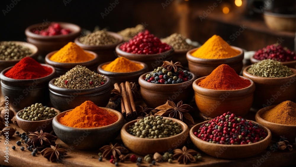 Spice Sensation: A Flavorful Array of Kitchen Spices