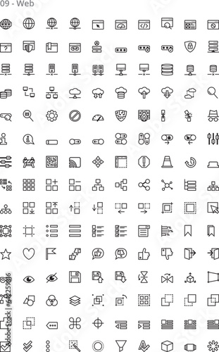 Web Line Icons Sheet: Navigate, Design, and Connect with Line Icons Sheet