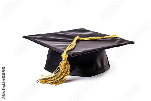 graduation cap isolated on white