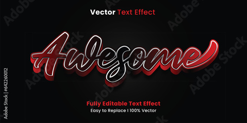 vector event 3d editable text effect