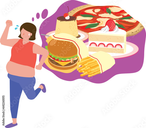 ダイエット中に苦悩する女性