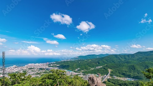 天狗山からの北の空の眺め