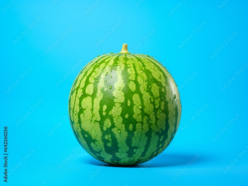 a watermelon isolated on blue background a watermelon isolated on blue background