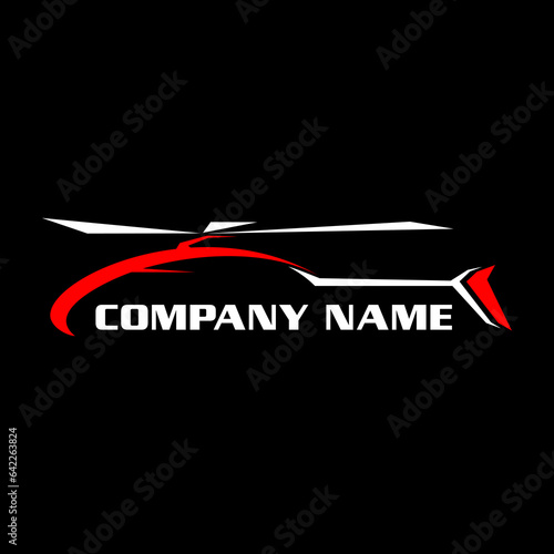 simple and premium helicopter vector logo
