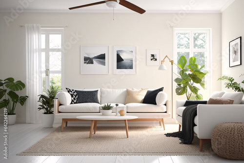 Modern living room with sofa © Hung