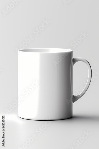 Sleek 11 oz Ceramic Mug Mockup - White Cup with Handle