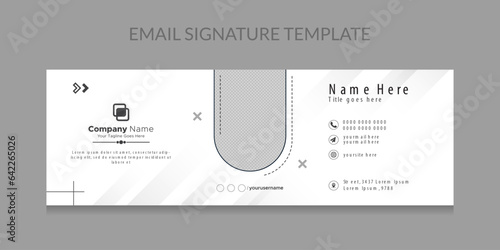 Modern and minimalist email signature or email footer template