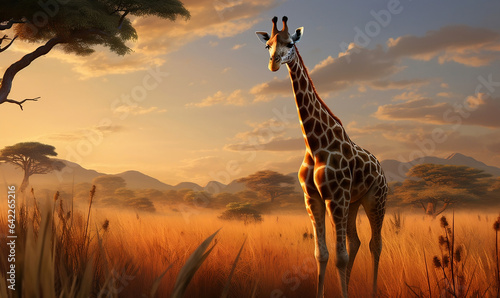 giraffe in the savannah