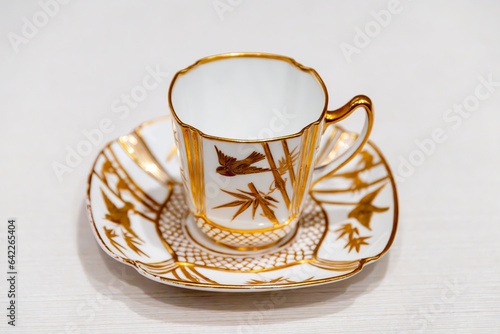 Fotografija Coffee cup and saucer made in the UK in 19th century