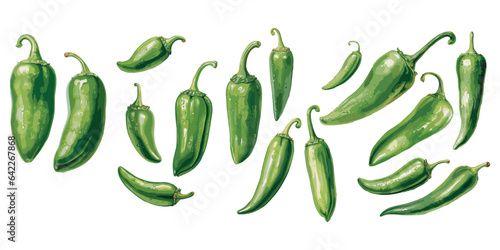 watercolor jalapeno clipart for graphic resources